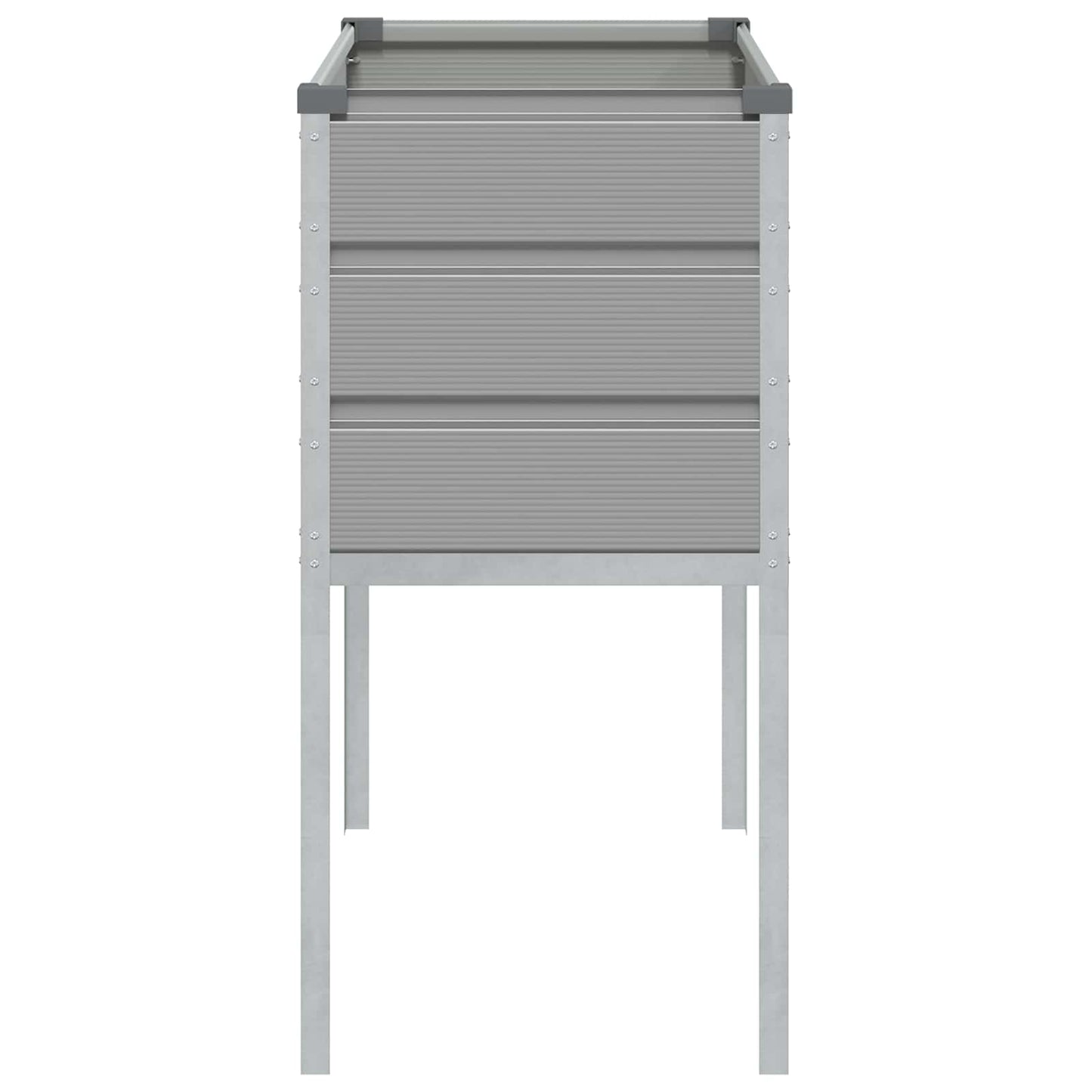 Fioriera Grigio chiaro 100 x 45 x 90 cm Acciaio zincato