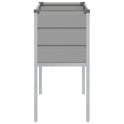 Fioriera Grigio chiaro 100 x 45 x 90 cm Acciaio zincato