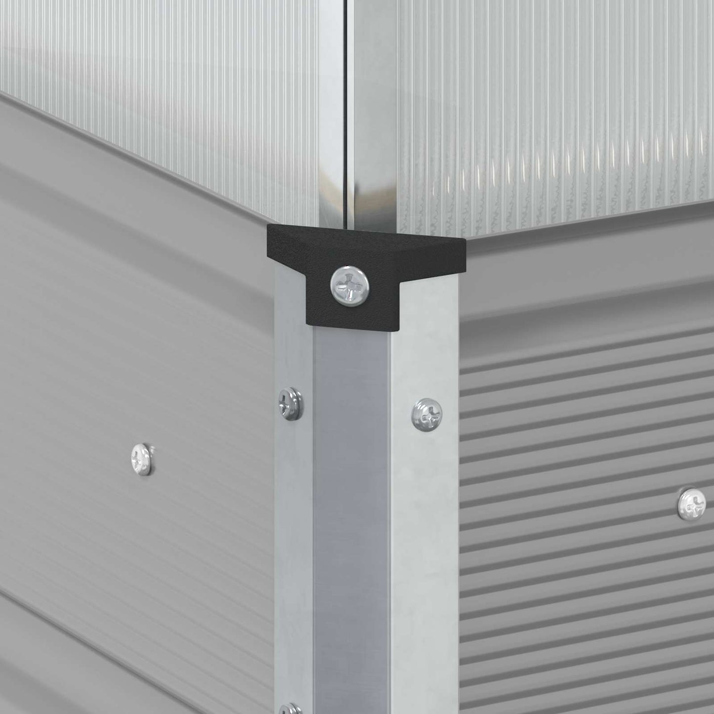 Fioriera Grigio chiaro 100 x 100 x 77 cm Acciaio zincato