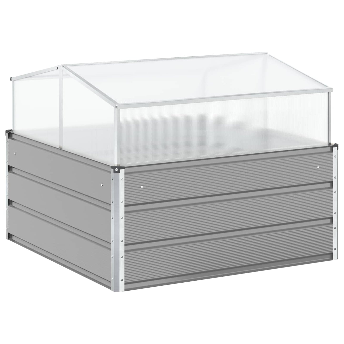 Fioriera Grigio chiaro 100 x 100 x 77 cm Acciaio zincato