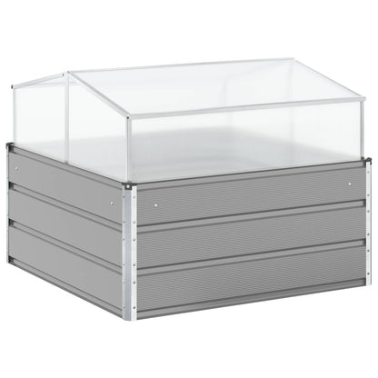 Fioriera Grigio chiaro 100 x 100 x 77 cm Acciaio zincato