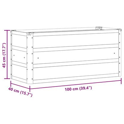 Fioriera Antracite 100 x 40 x 45 cm Acciaio
