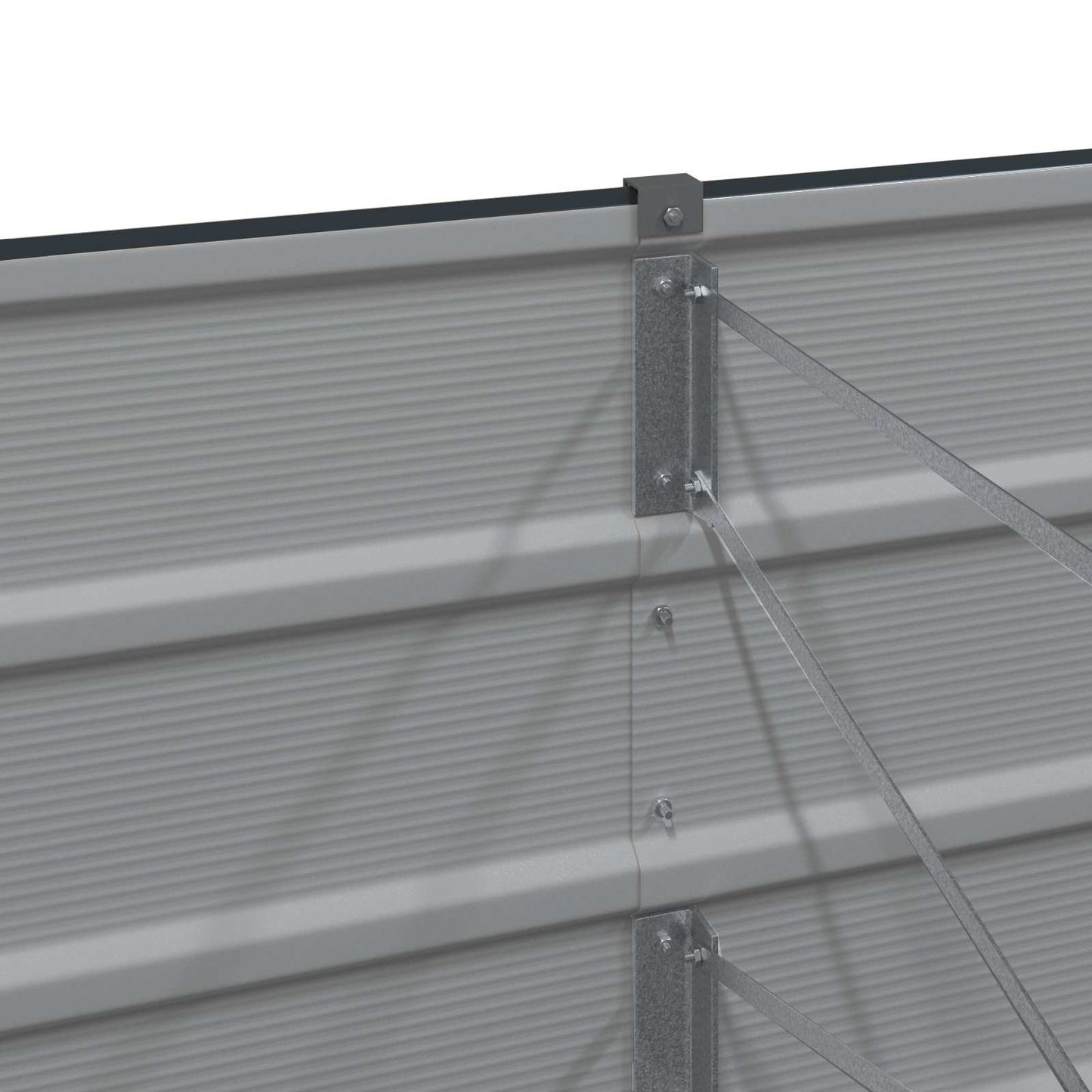 Fioriera Antracite 320 x 80 x 45 cm Acciaio