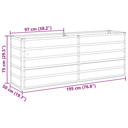 Fioriera Antracite 480 x 50 x 45 cm Acciaio zincato