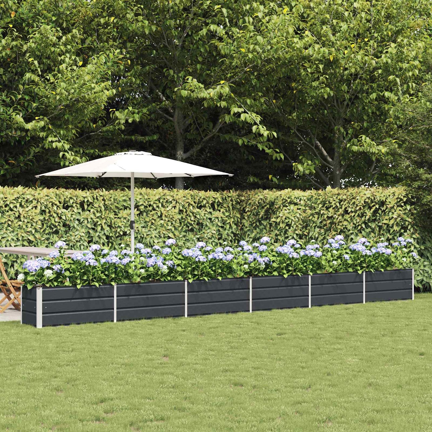 Fioriera Antracite 480 x 50 x 45 cm Acciaio zincato