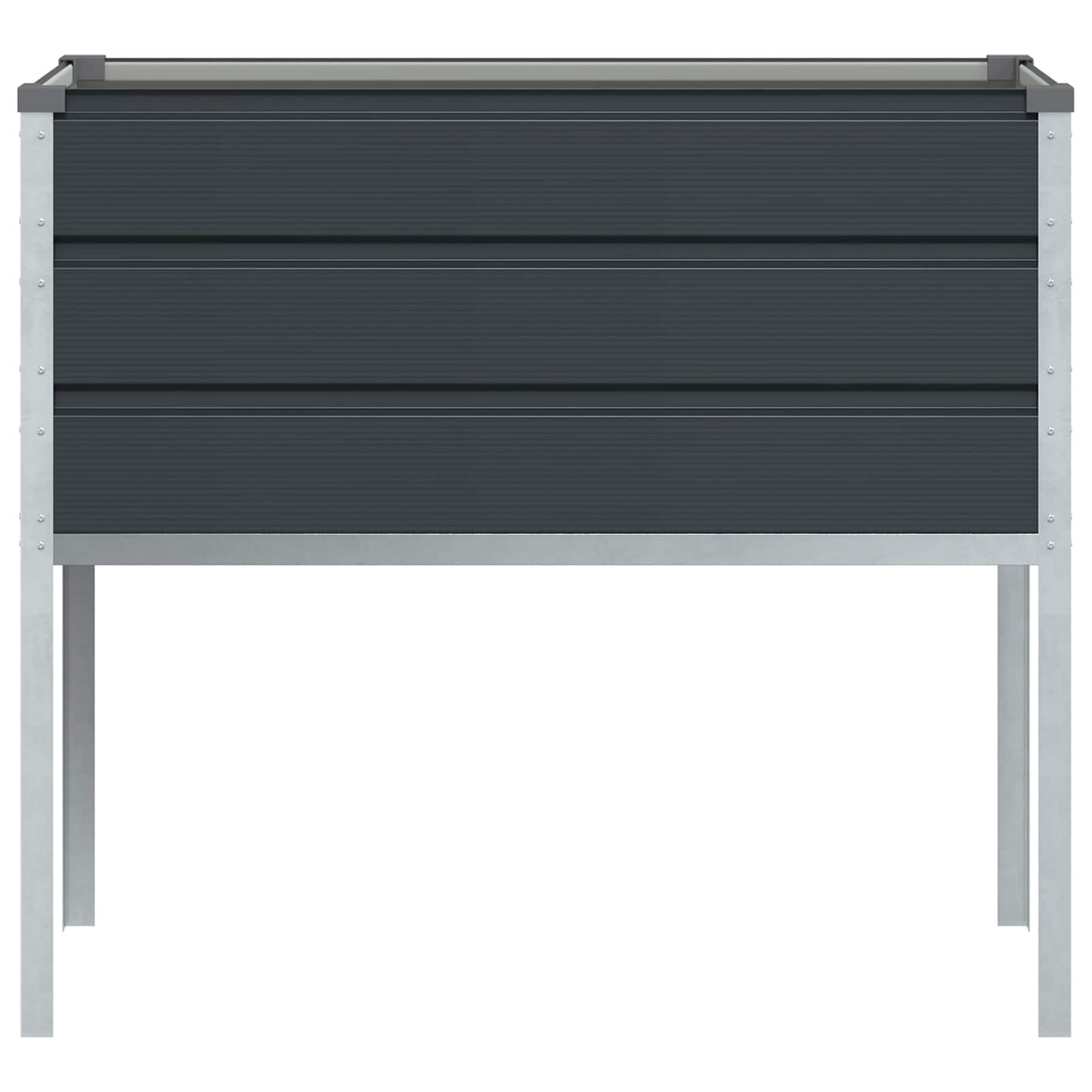 Fioriera Antracite 100 x 45 x 90 cm Acciaio zincato