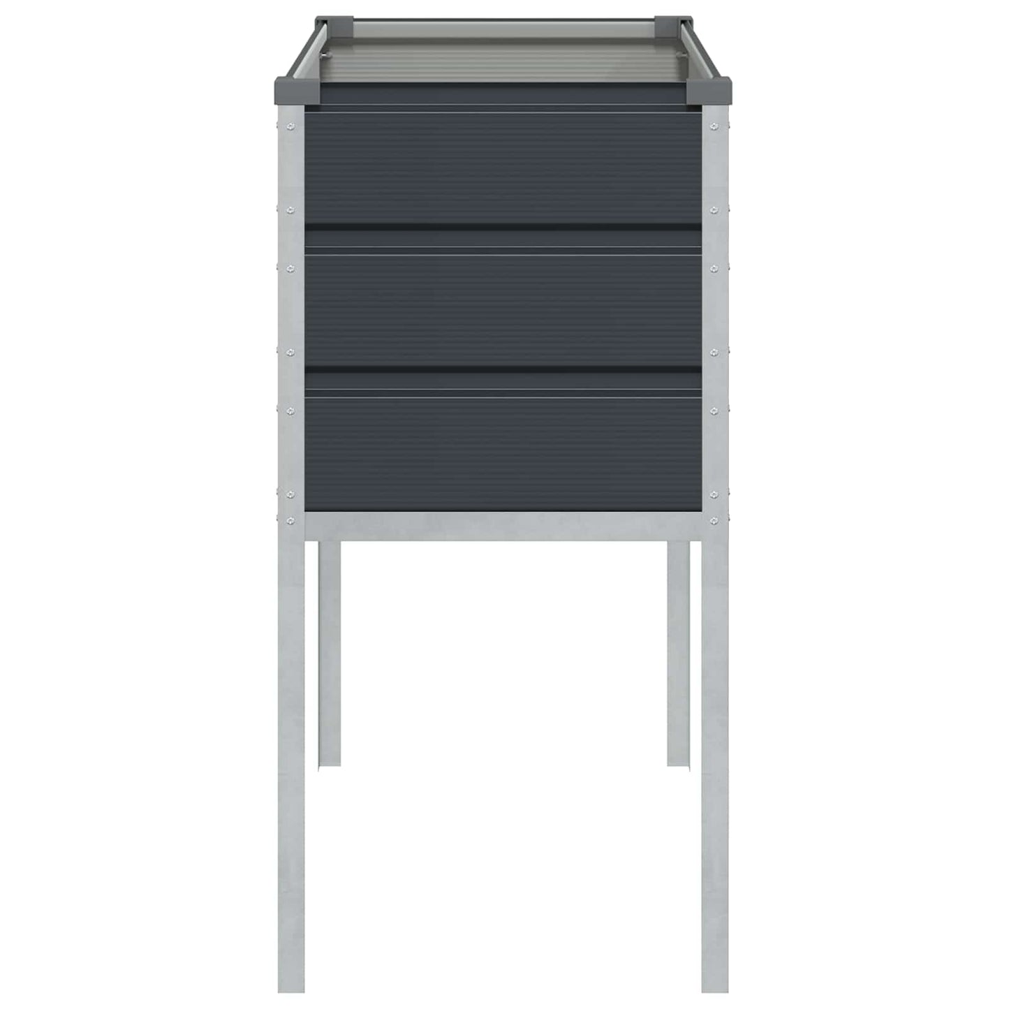 Fioriera Antracite 100 x 45 x 90 cm Acciaio zincato