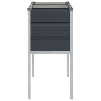 Fioriera Antracite 100 x 45 x 90 cm Acciaio zincato