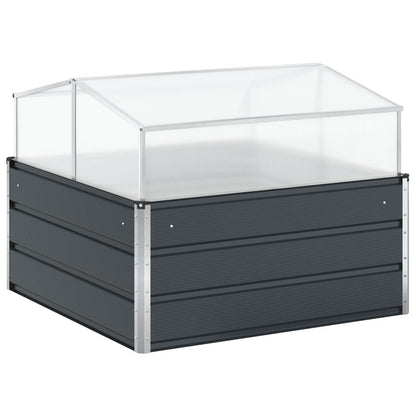 Fioriera Antracite 100 x 100 x 77 cm Acciaio zincato