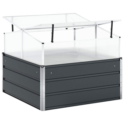 Fioriera Antracite 100 x 100 x 77 cm Acciaio zincato