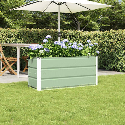 Fioriera Verde 100 x 40 x 45 cm Acciaio | homemem39