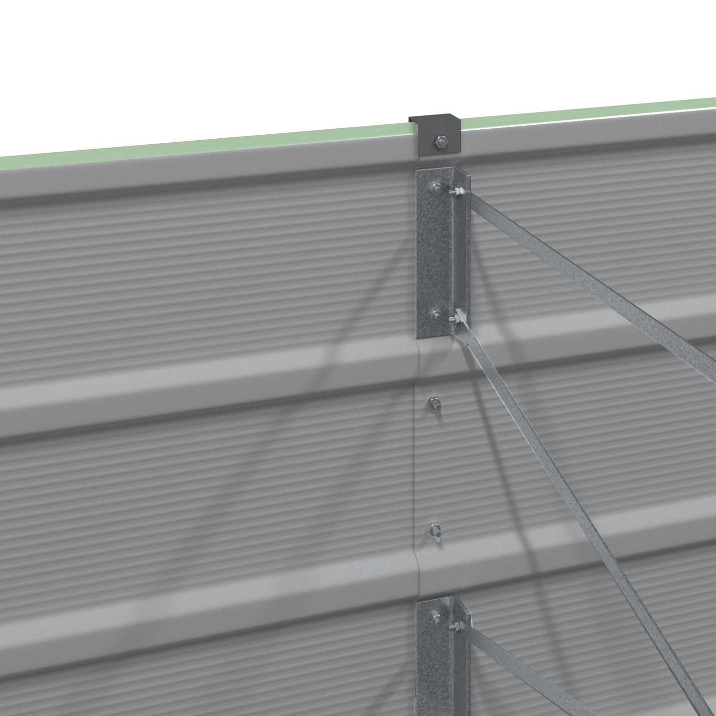 Fioriera Verde 160 x 40 x 45 cm Acciaio