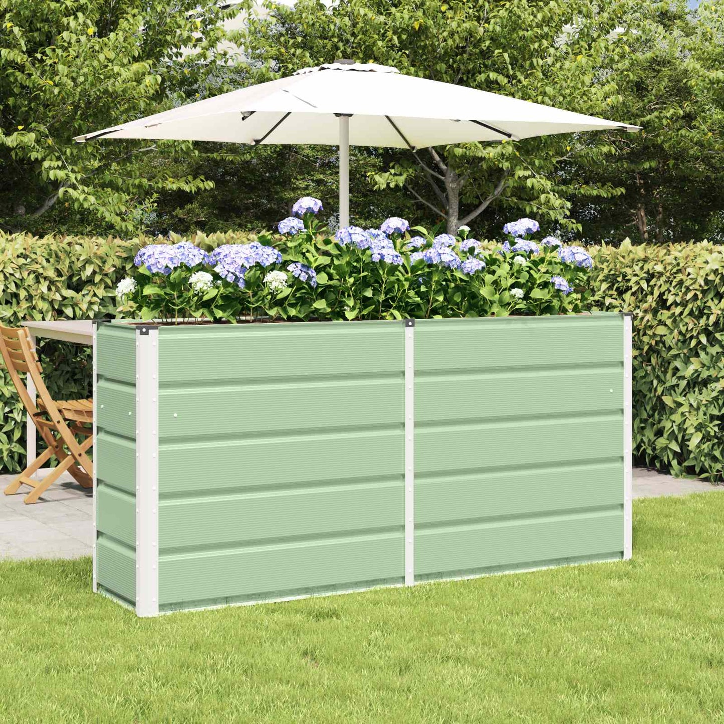 Fioriera Verde 160 x 40 x 75 cm Acciaio | homemem39