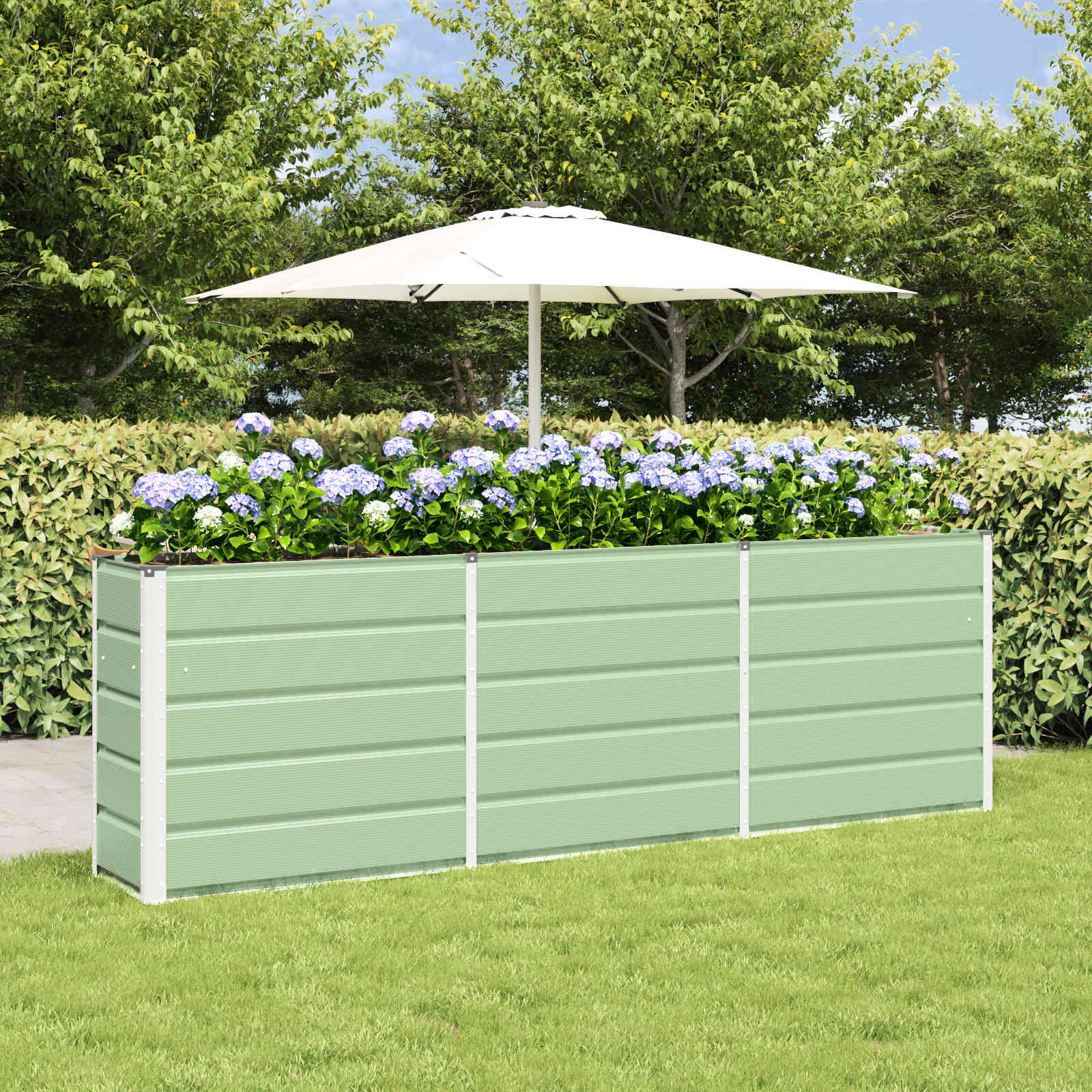 Fioriera Verde 240 x 40 x 75 cm Acciaio | homemem39