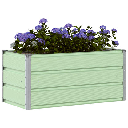 Fioriera Verde Pastello 100 x 50 x 45 cm Acciaio zincato | homemem39
