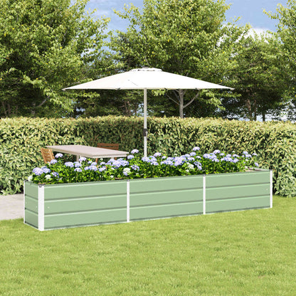 Fioriera Verde Pastello 290 x 50 x 45 cm Acciaio zincato