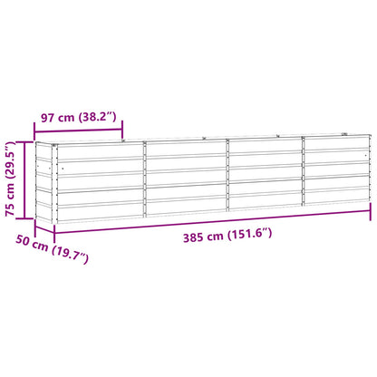 Fioriera Verde Pastello 480 x 50 x 45 cm Acciaio zincato
