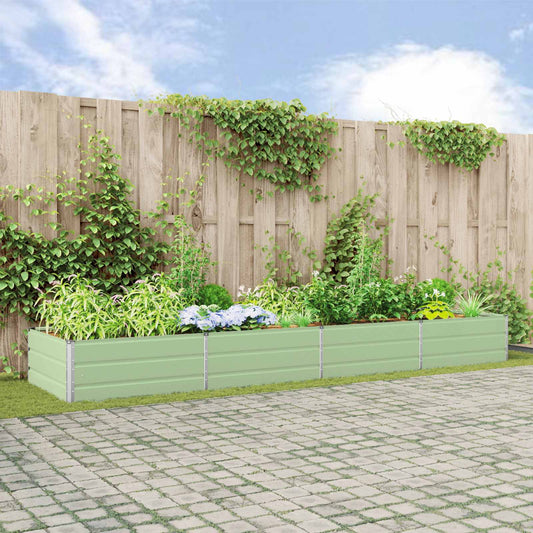 Fioriera Verde Pastello 195 x 100 x 45 cm Acciaio zincato