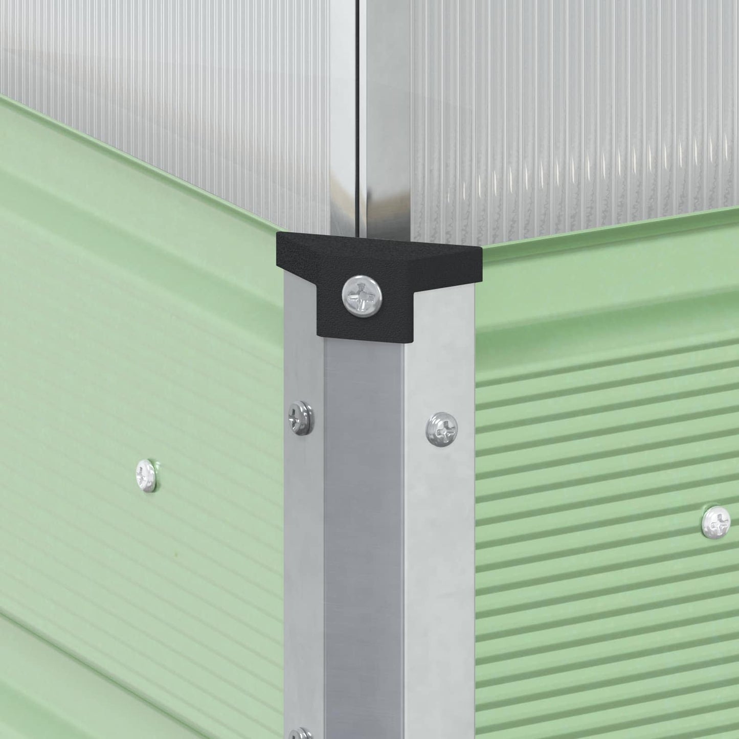 Fioriera Verde Pastello 100 x 100 x 77 cm Acciaio zincato