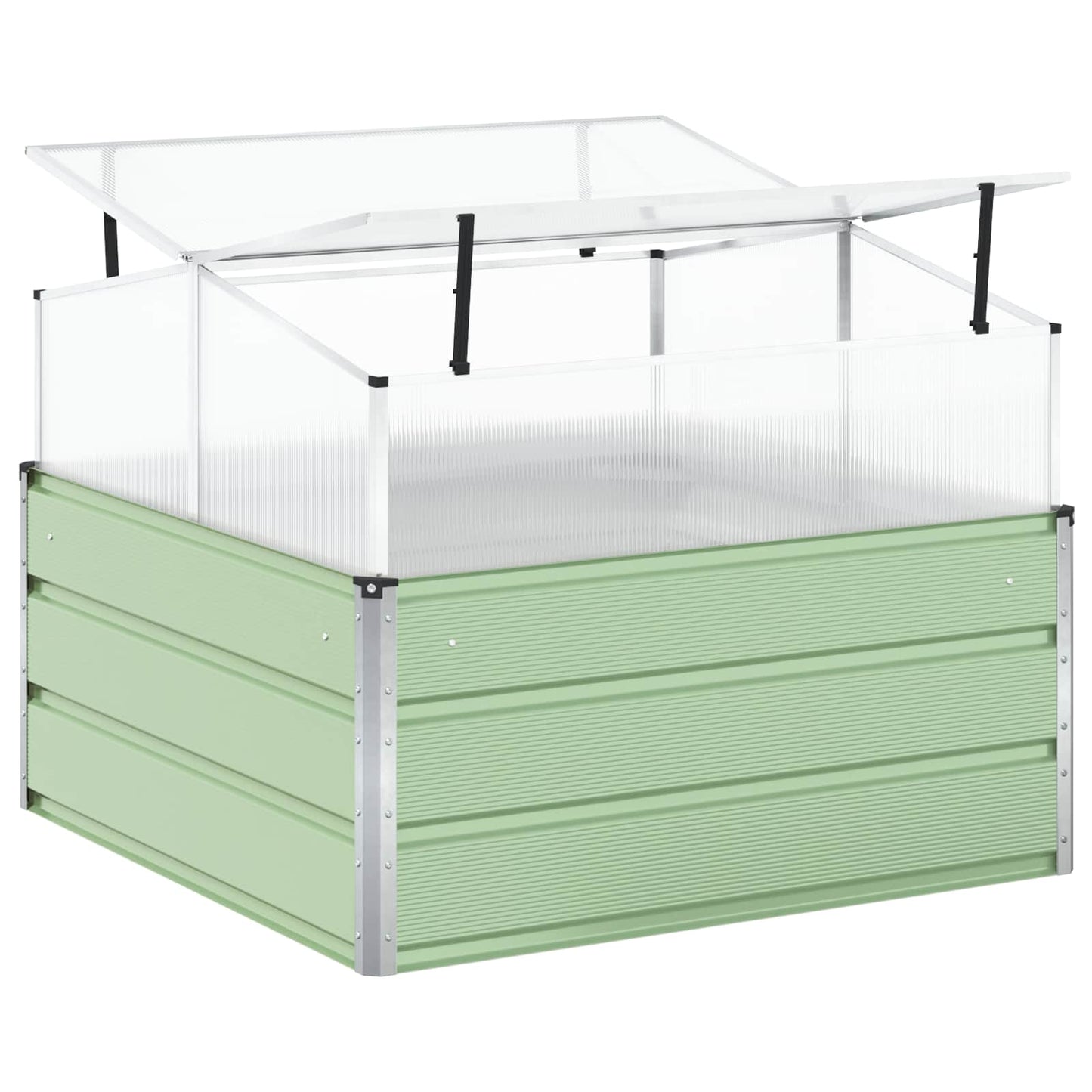 Fioriera Verde Pastello 100 x 100 x 77 cm Acciaio zincato