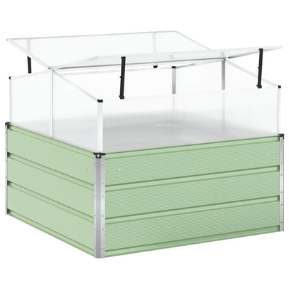 Fioriera Verde Pastello 100 x 100 x 77 cm Acciaio zincato