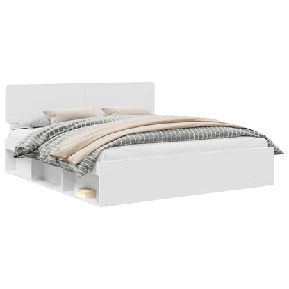Struttura del letto Bianco 200 x 200 cm Pino massello | homemem39