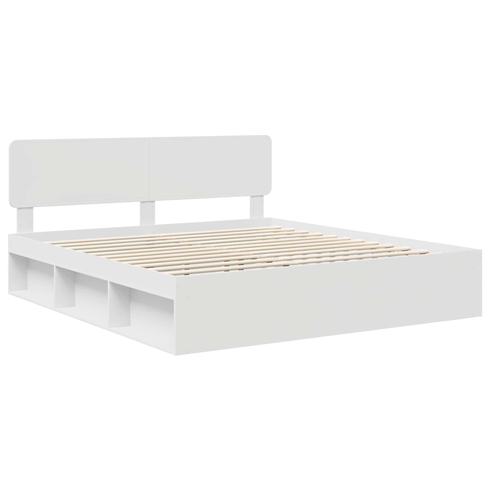Struttura del letto Bianco 200 x 200 cm Pino massello | homemem39