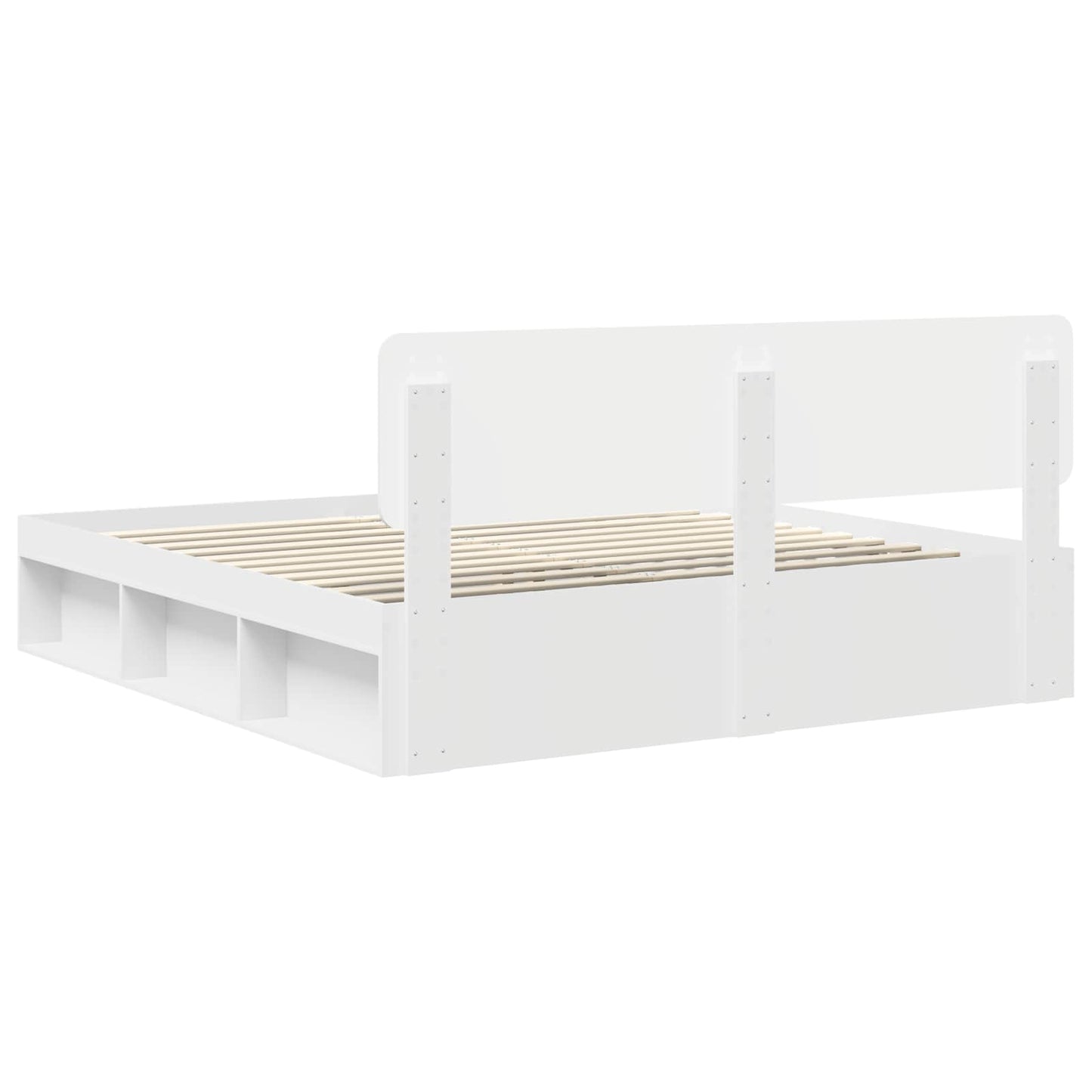 Struttura del letto Bianco 200 x 200 cm Pino massello | homemem39