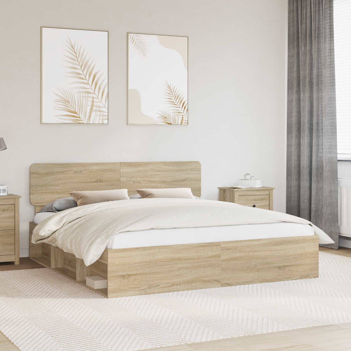 Struttura del letto Sonoma 200 x 200 cm Pino massello | homemem39