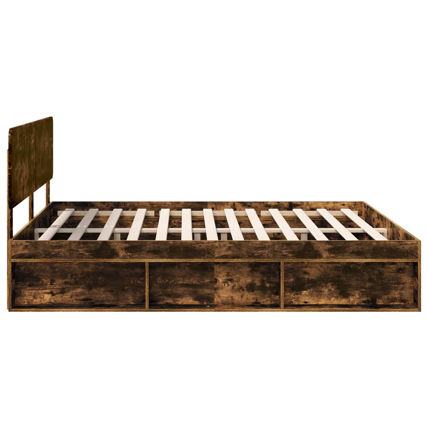 Struttura del letto Rovere fumé 200 x 200 cm Pino massello | homemem39