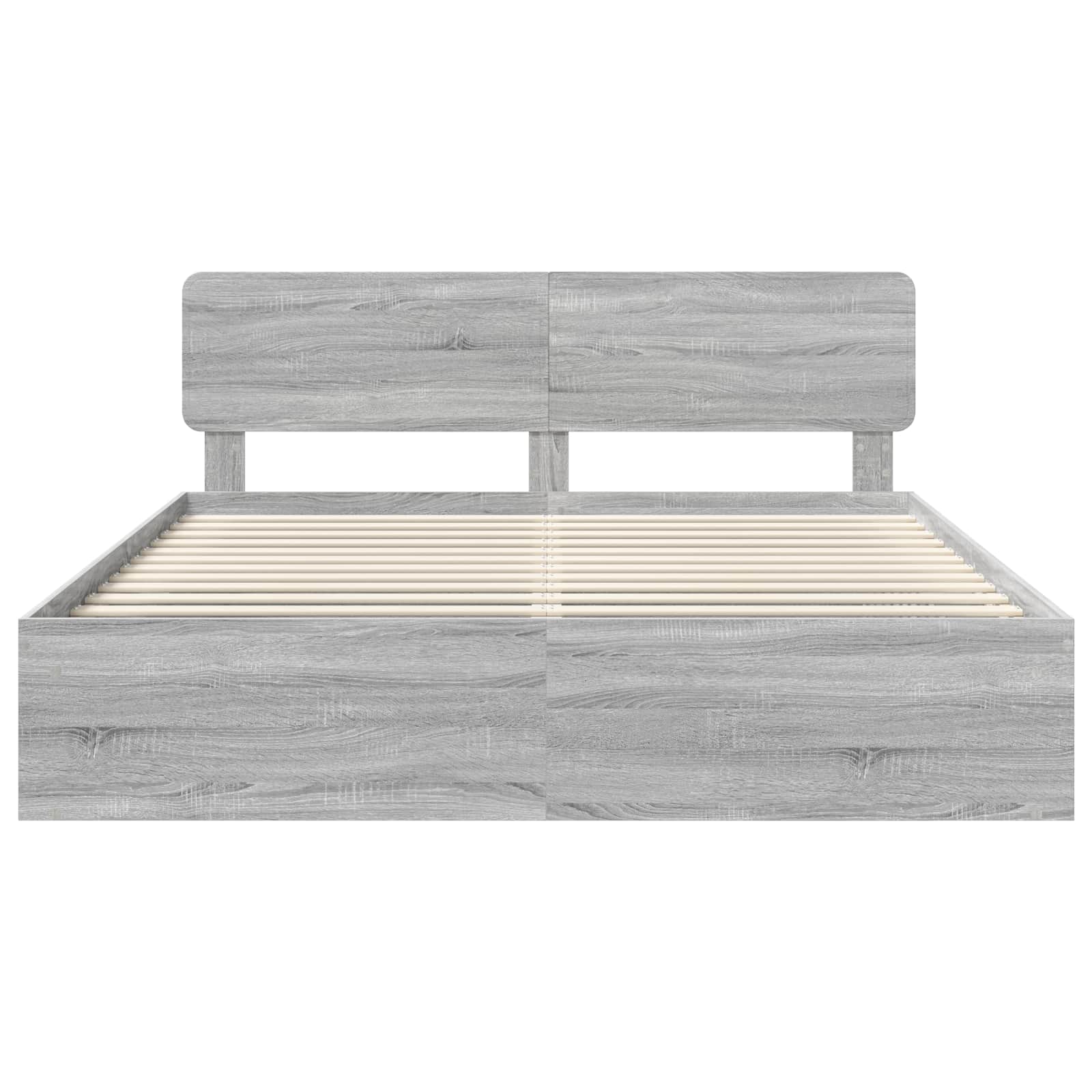 Struttura del letto Grigio Sonoma 200 x 200 cm Pino massello | homemem39