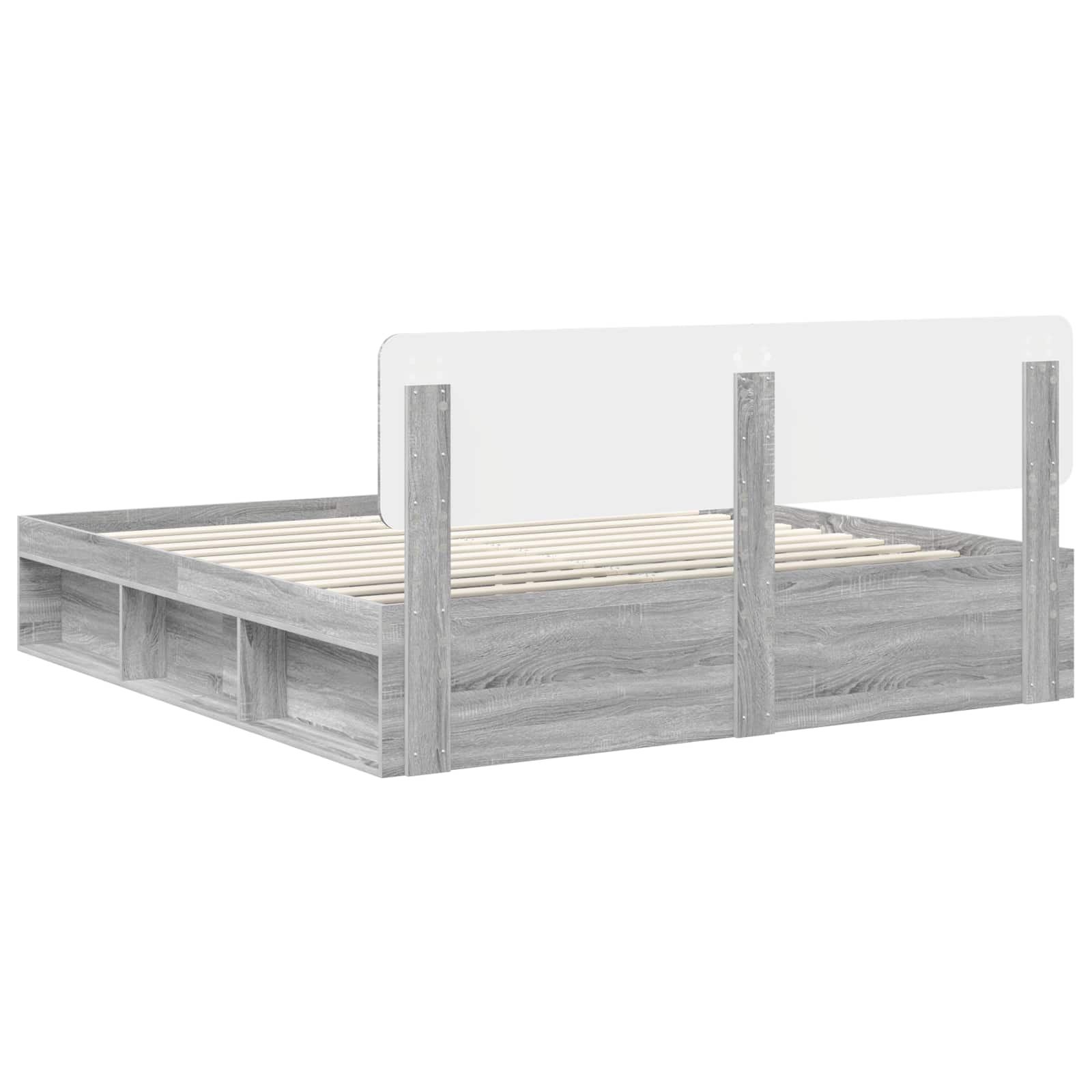 Struttura del letto Grigio Sonoma 180 x 200 cm Pino massello | homemem39