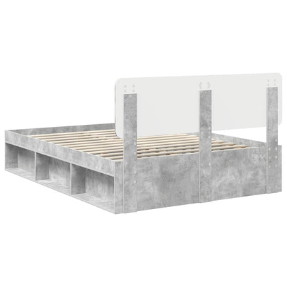 Struttura del letto Calcestruzzo 160 x 200 cm Pino massello | homemem39