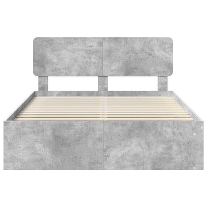 Struttura del letto Grigio Concretè 150 x 200 cm Pino massello | homemem39