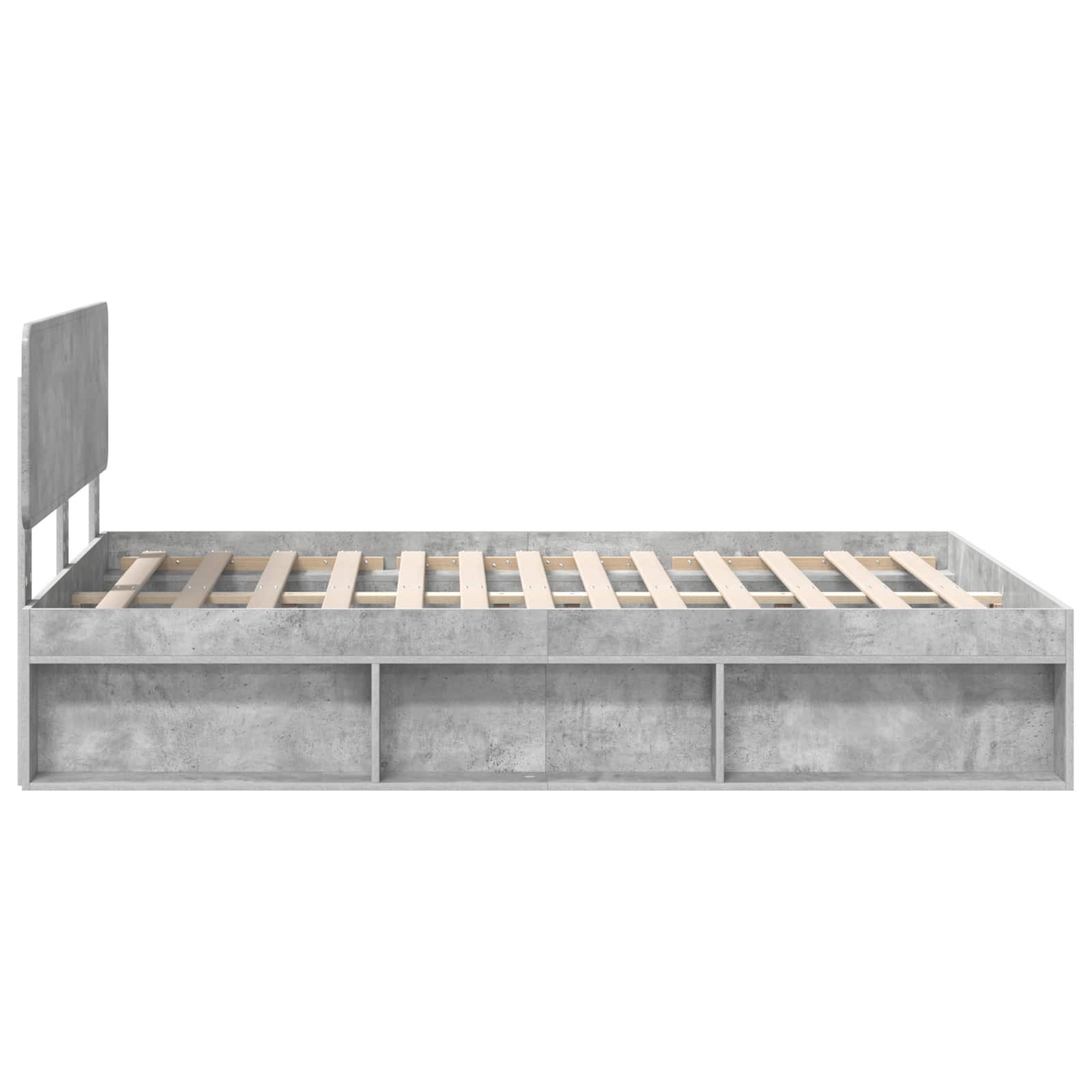 Struttura del letto Grigio Concretè 150 x 200 cm Pino massello | homemem39