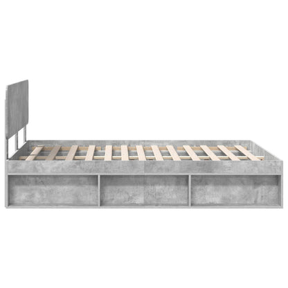 Struttura del letto Grigio Concretè 150 x 200 cm Pino massello | homemem39