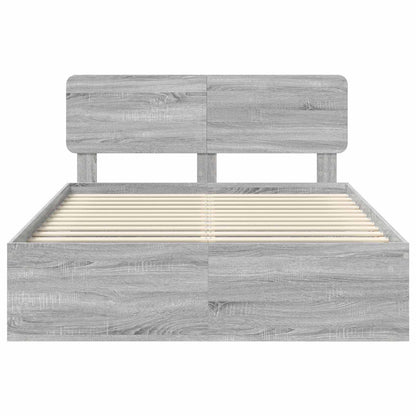 Struttura del letto Grigio Sonoma 150 x 200 cm Pino massello | homemem39