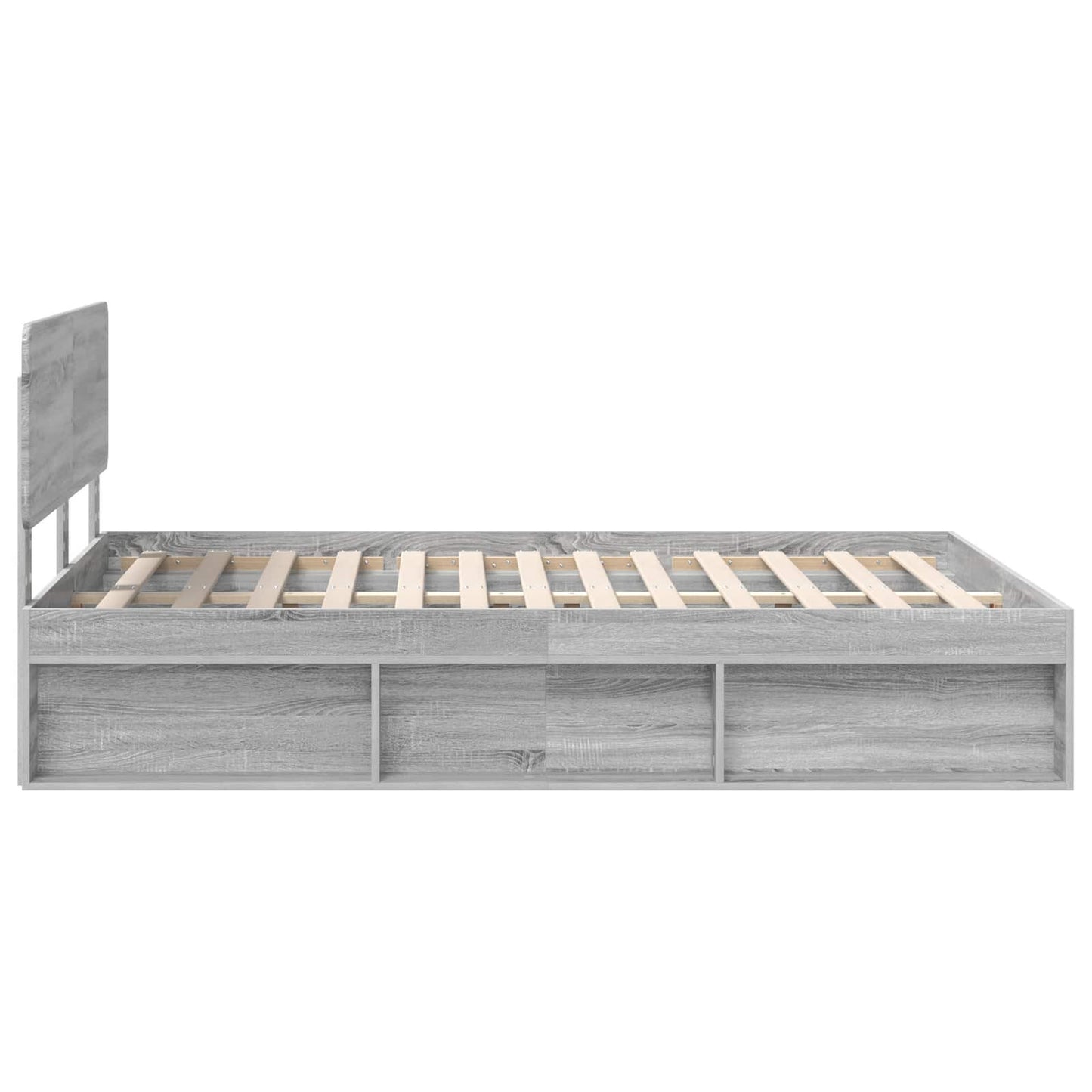 Struttura del letto Grigio Sonoma 150 x 200 cm Pino massello | homemem39