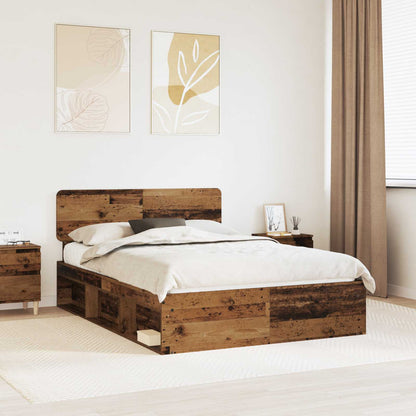 Struttura del letto Legno vecchio 150 x 200 cm Pino massello | homemem39