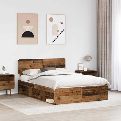 Struttura del letto Legno vecchio 150 x 200 cm Pino massello | homemem39