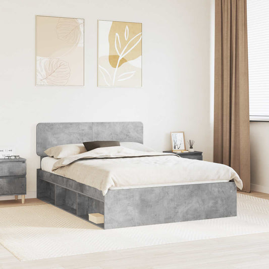 Struttura del letto Calcestruzzo 140 x 200 cm Pino massello | homemem39