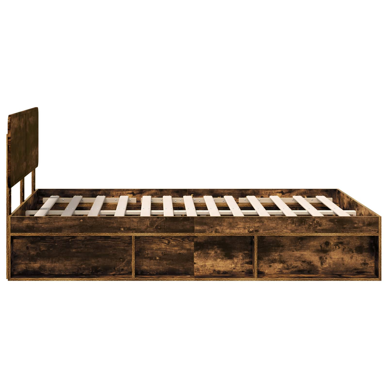 Struttura del letto Rovere fumé 140 x 200 cm Pino massello | homemem39