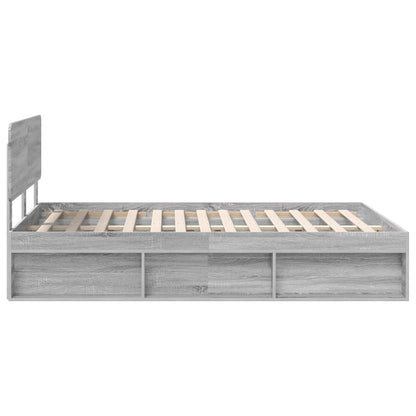 Struttura del letto Grigio Sonoma 140 x 200 cm Pino massello | homemem39