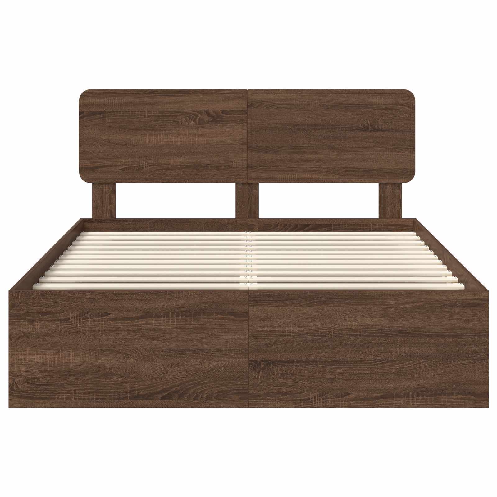 Struttura del letto Rovere Marrone 140 x 200 cm Pino massello | homemem39