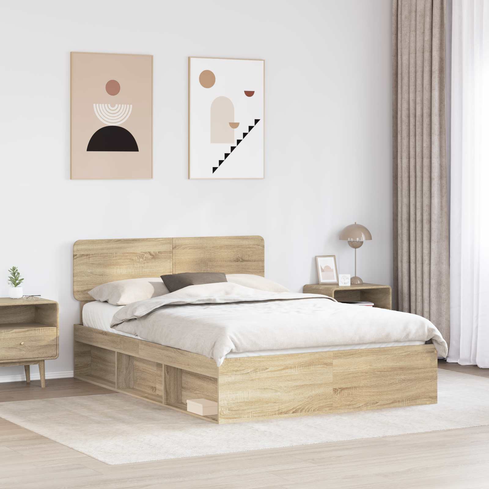 Struttura del letto Sonoma 140 x 190 cm Pino massello | homemem39