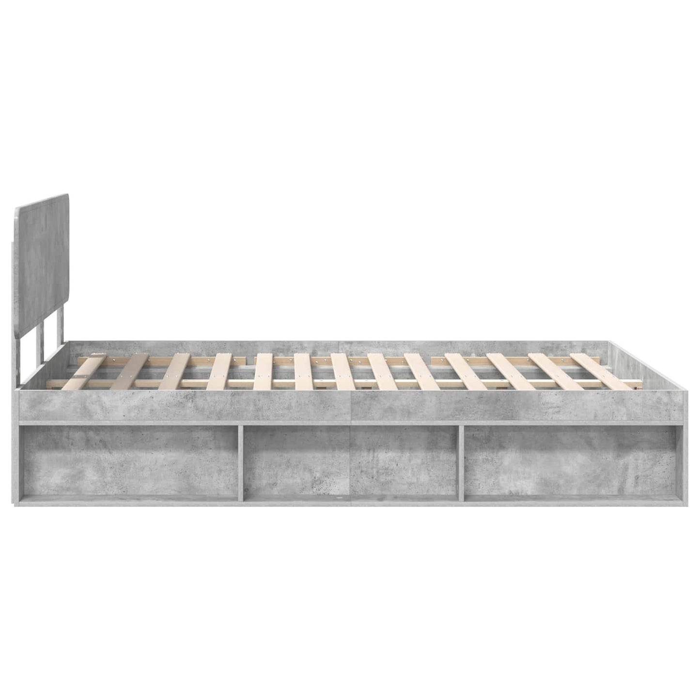 Struttura del letto Calcestruzzo 140 x 190 cm Pino massello | homemem39