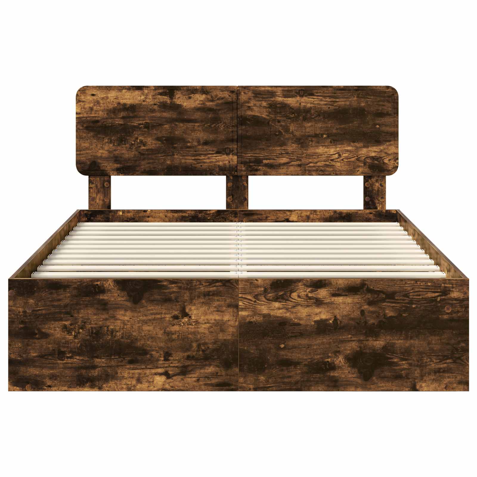 Struttura del letto Rovere fumé 140 x 190 cm Pino massello | homemem39