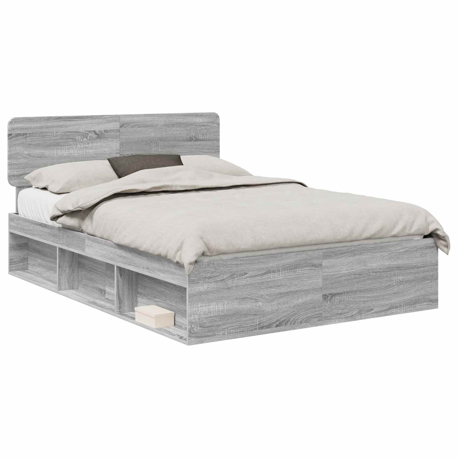 Struttura del letto Grigio Sonoma 140 x 190 cm Pino massello | homemem39