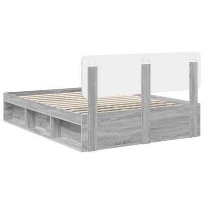 Struttura del letto Grigio Sonoma 140 x 190 cm Pino massello | homemem39
