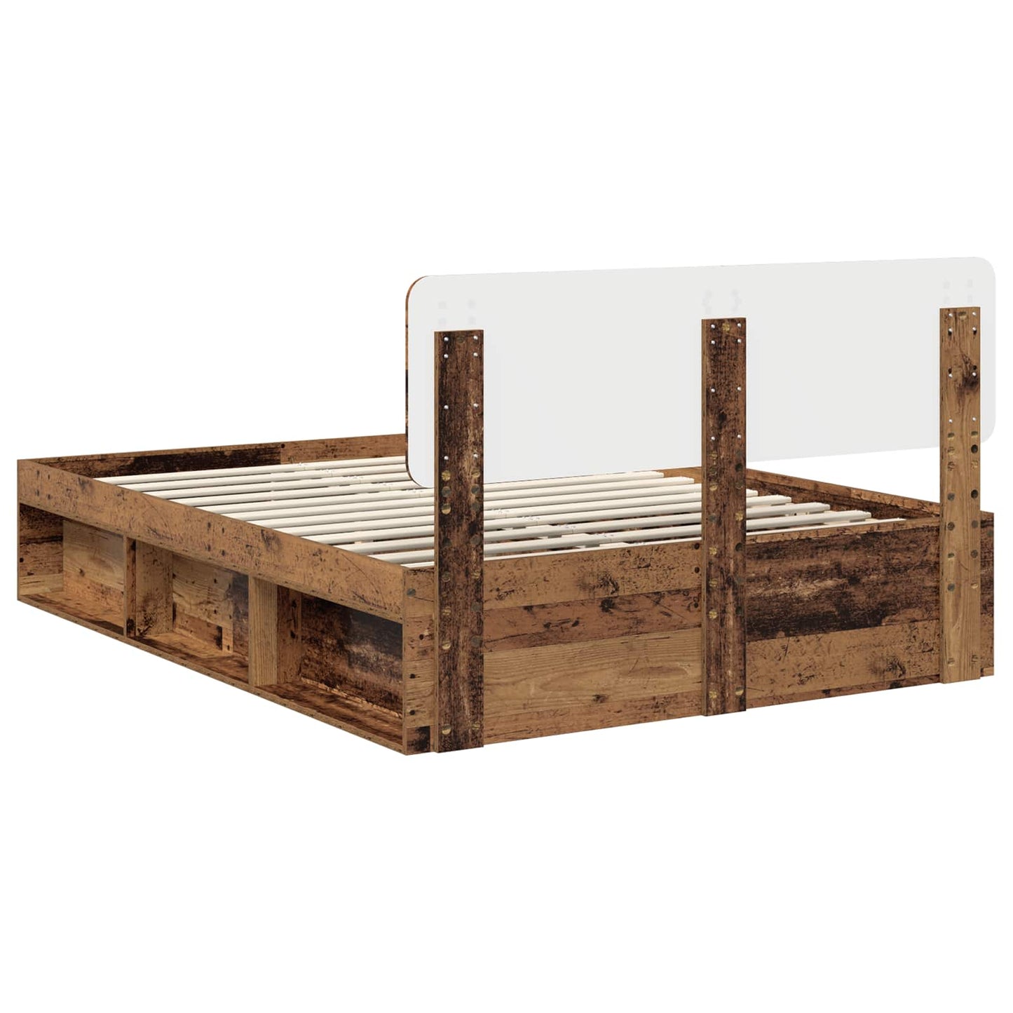 Struttura del letto Legno vecchio 140 x 190 cm Pino massello | homemem39